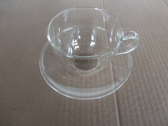 Housewear Glass Cup and Saucer